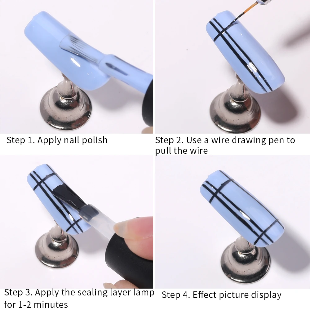 LULAA Nail Art Pen Set Nail Art Painting Brushes Gel Polish Painting Brush Set Thin Drawing Pen for Diy