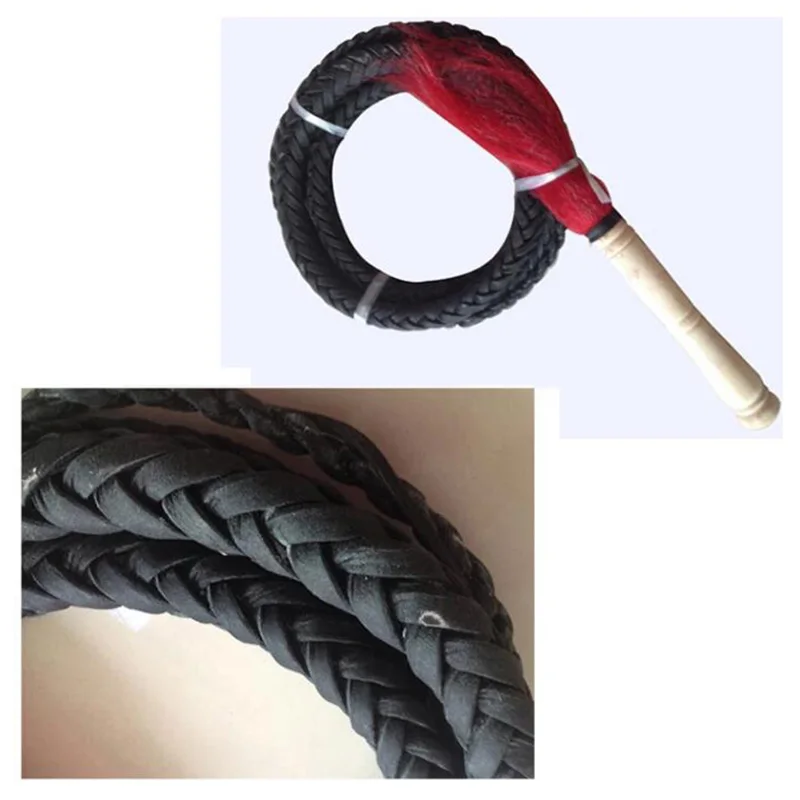 Martial Arts Leather Whip 1/1.5/2M Shepherd Whip Outdoor Fitness Tools Adult Physical Exercise Horse Riding Toys martial arts whip