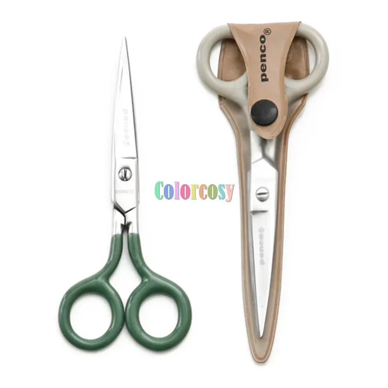Hightide Penco Stainless Steel Scissors with PVC Coated Handle and Excellent Grip. with Clear PVC Case. Convenient To Carry