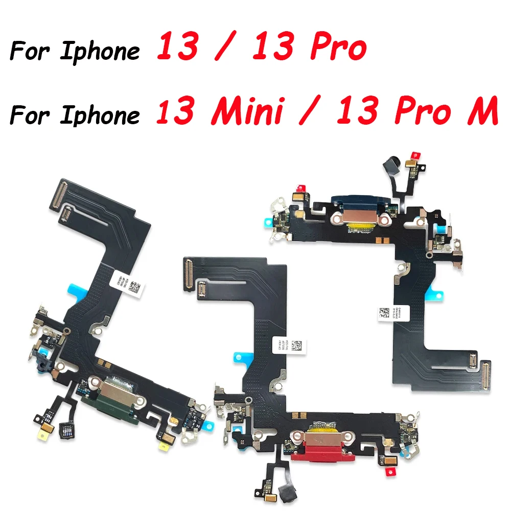 

USB Charger Plug Flex Cable For iPhone 13 mini 13Pro 13ProMax With Micro Phone Charging Port Dock Connector Replacement Parts