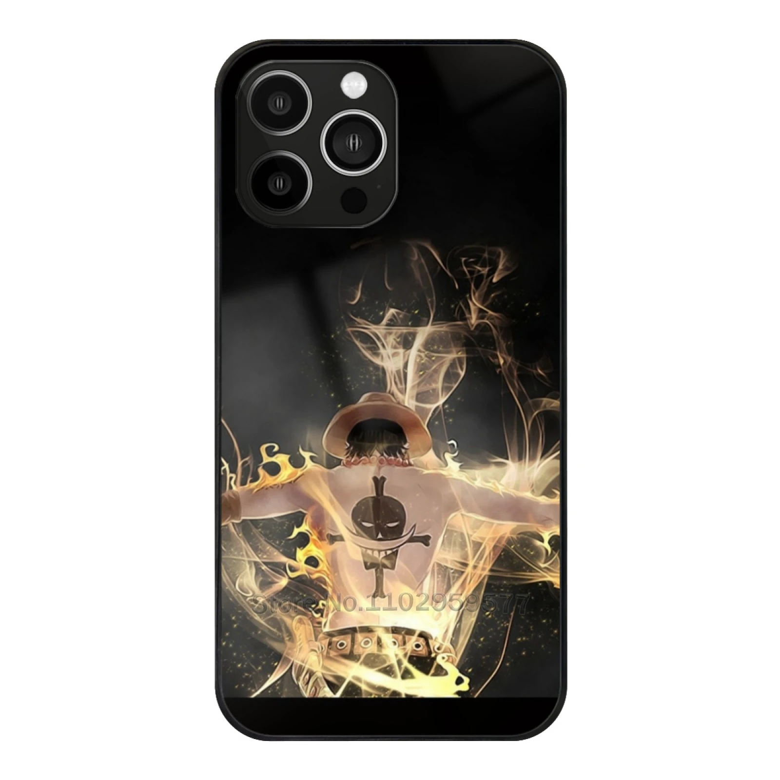 

Portgas Ace Phone Case Glass Phone Case For Iphone 15 14 11 12 13 Pro Xr X 7 8 Xs Max 6S 5S Plus Cover Monkey Luffy Luffy