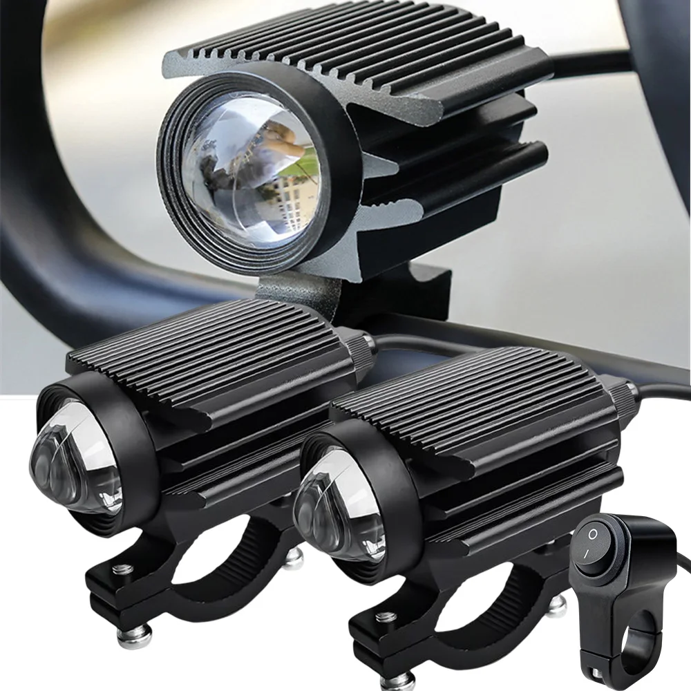 Feu Antibrouillard Auxiliaire LED 12W 12V Pour Harley-Davidson Touring - Noir - Neuf