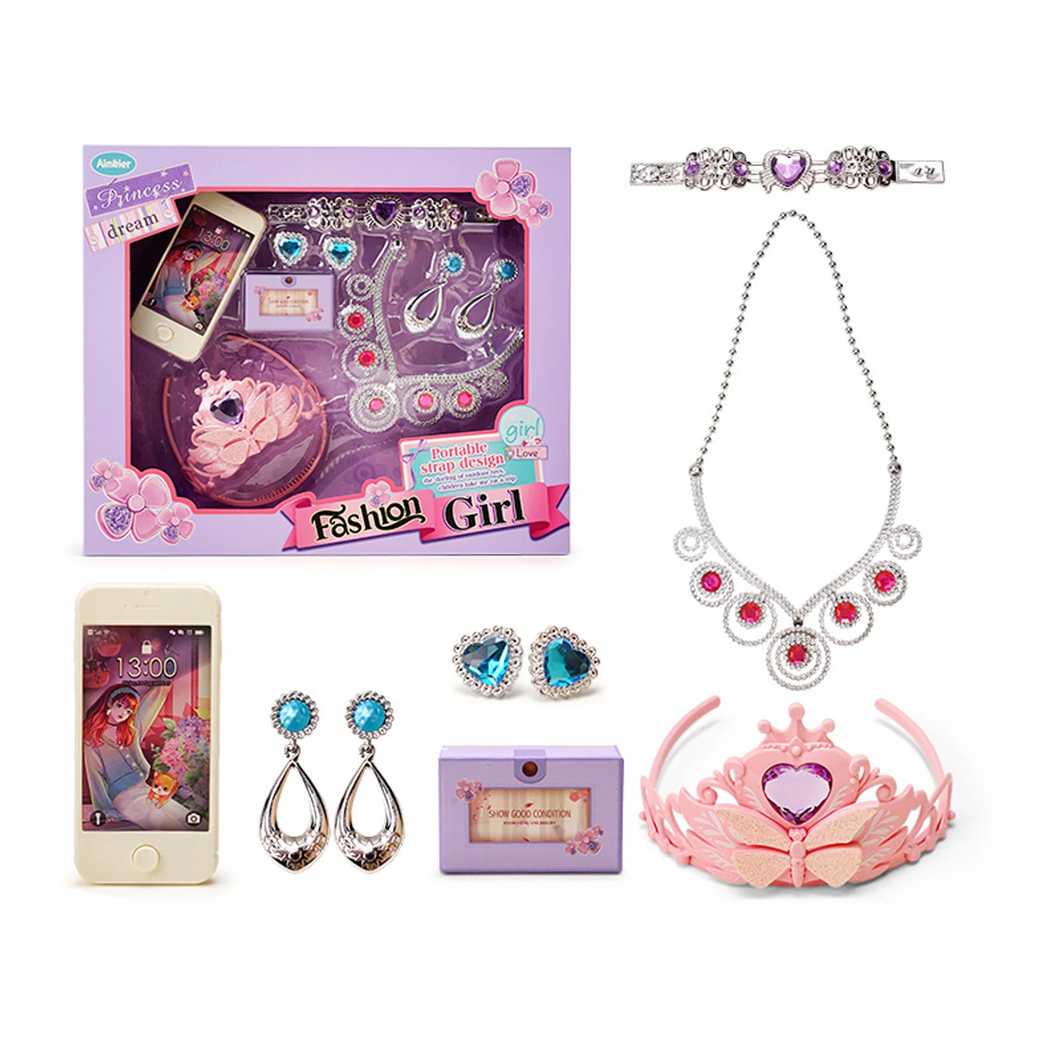 Children's makeup and home simulation jewelry set gift toys, can be role-playing, (prepare two No. 7 batteries) 2