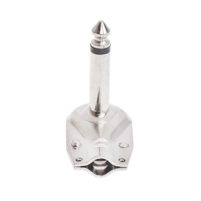 

10 Pcs 1/4" 6.35mm Mono Speaker Guitar Phono Plug Pancake Connector Dropship