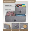 Dresser with 8 Drawers - Chest Clothing Organizer Unit with Steel Frame Wood Top Knob Handle Easy Pull Fabric Bins - Larg 5