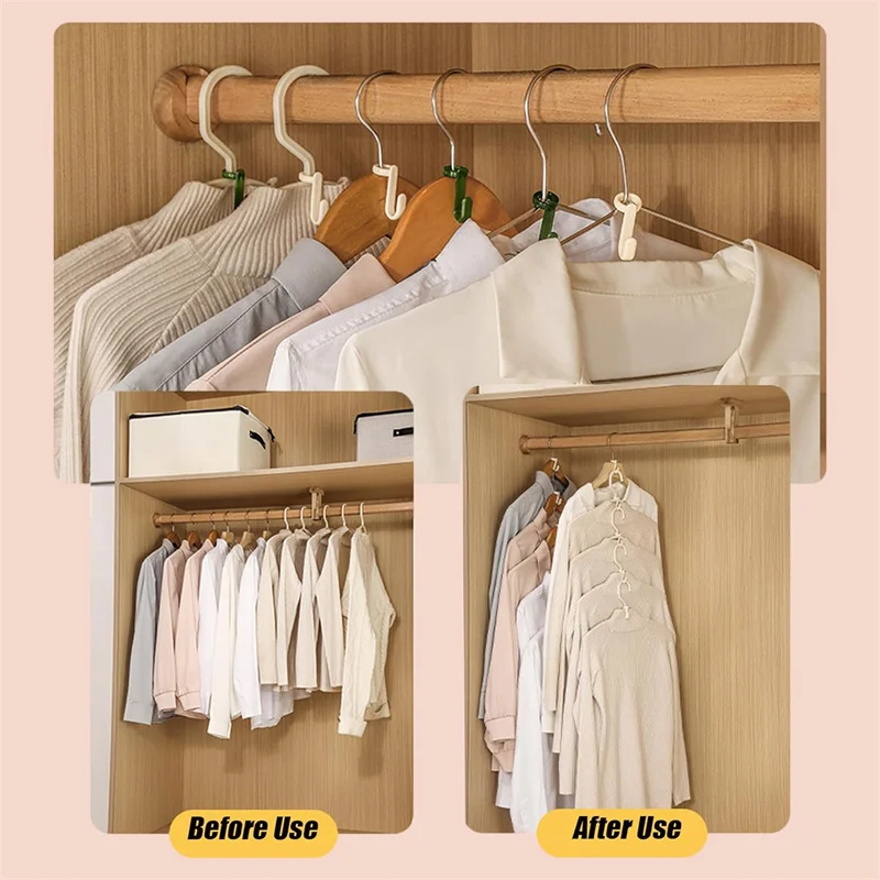 Clothes Hanger 50/100/200PCS Mini Hangers for Closet Connectors Hooks Cascade Plastic Closet Coat Organizer Hanger Space Saver