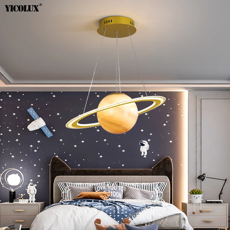 LED Chandelier Ceiling Chandelier Dimming Earth Moon Football Gypsophila Design Modern LED Chandelier Living Dining Room Bedroom Pendant Lighting