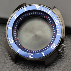 Silver Stainless Steel Watch Case with Sapphire Glass - 42mm (NO.84)
