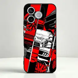 Vibrant Yellow Red Car Design Phone Case Cover for Honor 8X (Mix02)