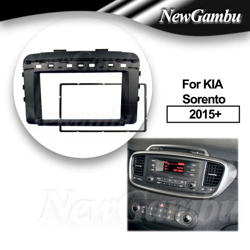 

Car Fascia Frame For KIA Sorento 2015+ Frame Double 2 Din No Cable Android Screen Dash Panel Trim Console Bezel