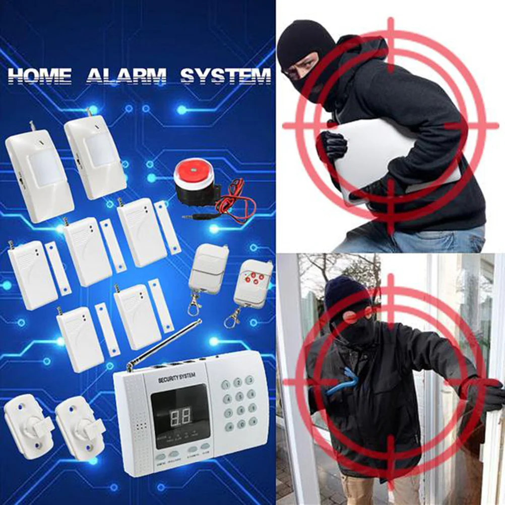 99 Zones PIR Home Security Alarm System Auto Dialer Door Sensors with Built-in ( )