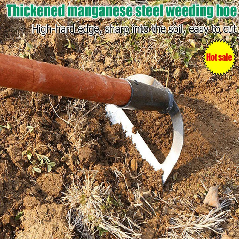 Hoe Hollow hoe Thickened manganese steel weeding hoe Hoe Farm Tool Gardening And Weeding Handheld steel weeding Weeding Rake
