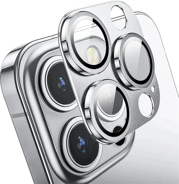 Enhanced Full Cover Metal Camera Lens Protector with Tempered Glass