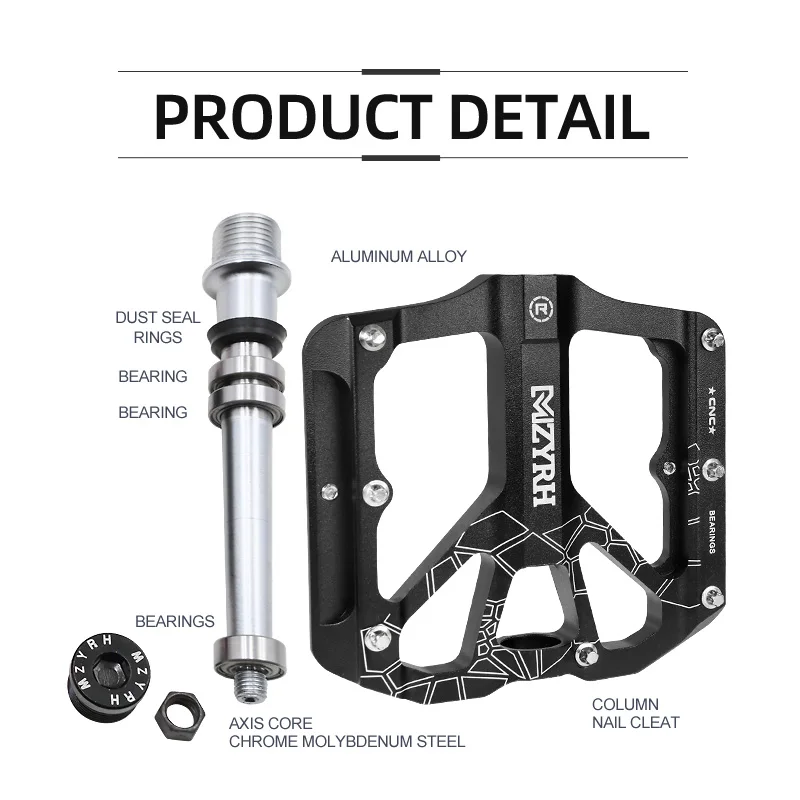 초경량 미끄럼 방지 자전거 페달, CNC BMX MTB 도로 자전거 페달, 사이클링 밀폐형 베어링 페달, 자전거 액세서리, 3 베어링