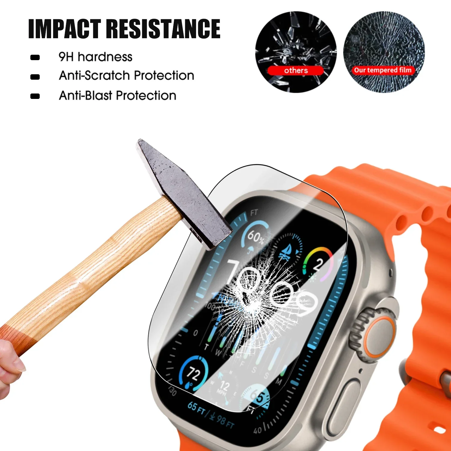 Tempered Glass for Apple Watch Ultra3 Ultra2 Ultra 49mm Protective Glass Cover Screen Protector for IWatch Ultra 3 2 Glass Film