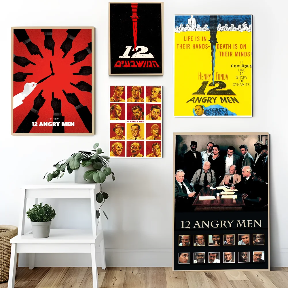 12 Angry Men 1957 Classic Film Good Quality Prints and Posters Vintage Room Bar Cafe Decor Home Decor