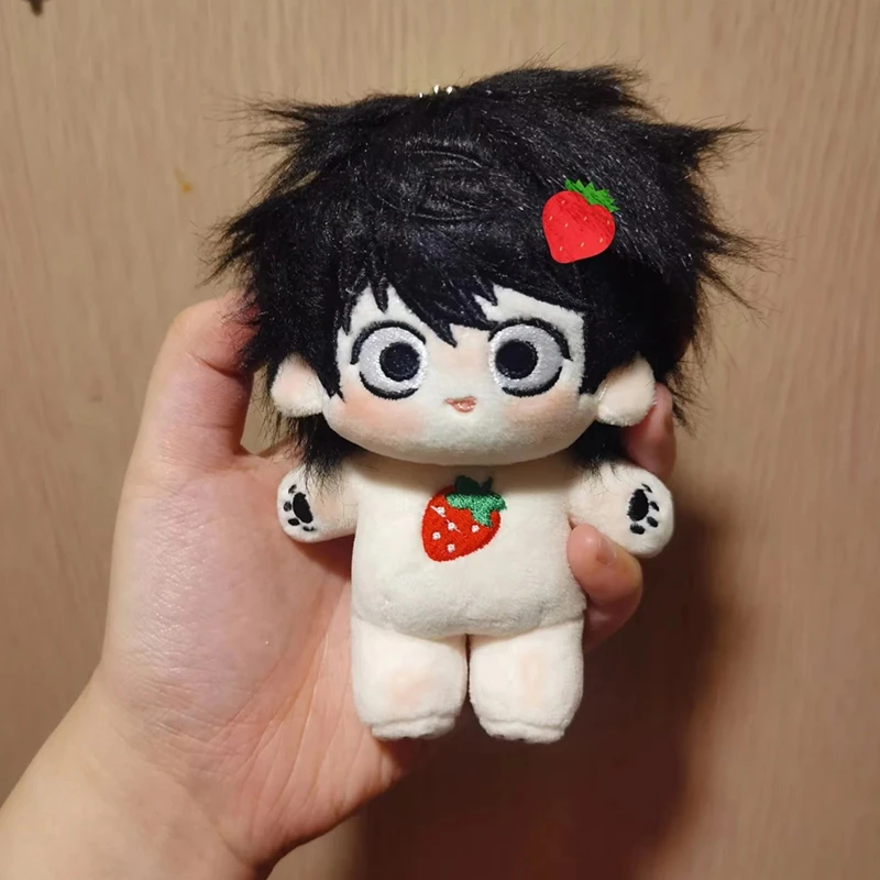 

Anime Death Note L.Lawliet 10CM Adorable Cute Strawberry Embroidery Plush Cotton Doll Body Cute Pendant Keychain Cosplay Gift