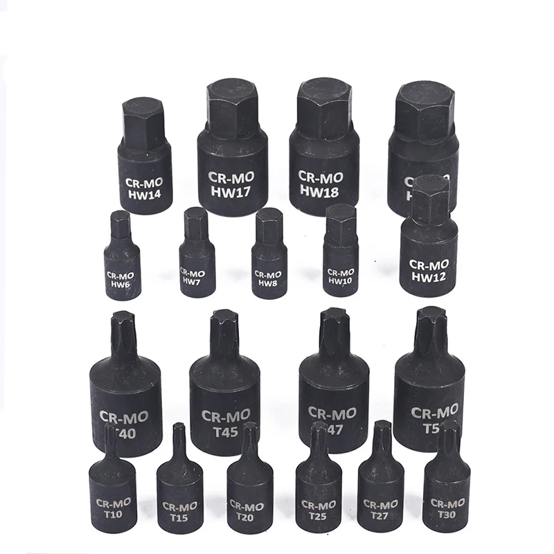 3/8 Key Set CRMO Wrench For Applicable Bit Hex Ratchet Sockets 10pc Inch Hexagon 1/4 Metric