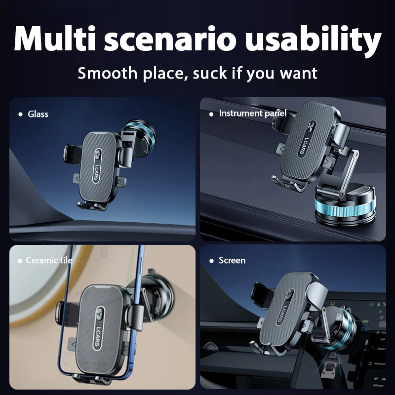 Universal Car Phone Holder 360 Adjustable Rotation Dashboard Suction Cup Mount for Smartphone Navigation Vehicle Accessory