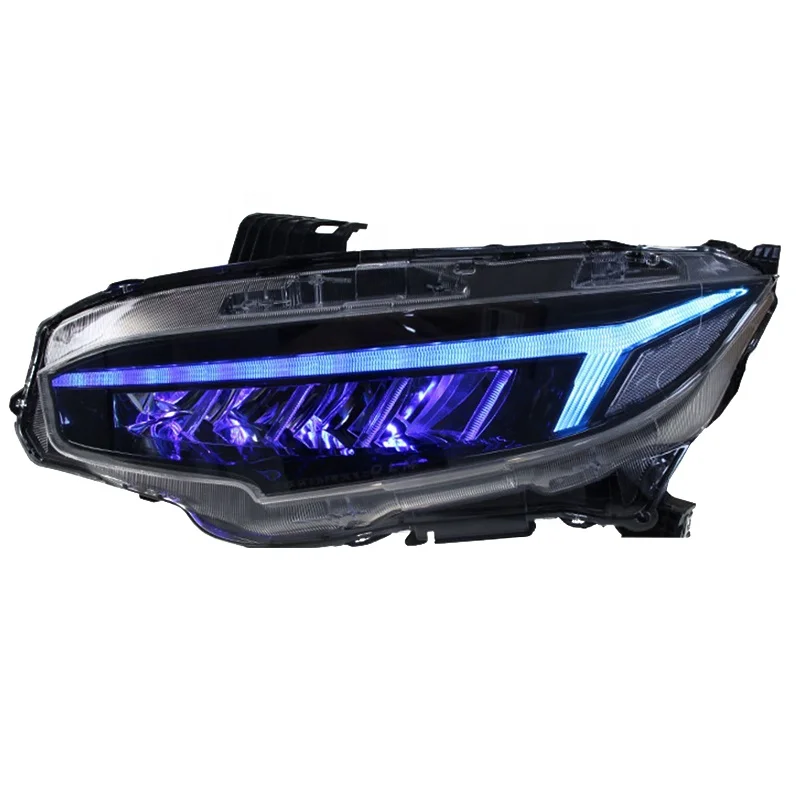 자동차 스타일링 헤드라이트, 시빅 2015-2020 X LED 듀얼 프로젝터 렌즈, 애니메이션 DRL 신호등