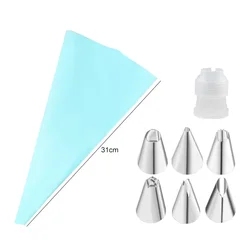 Deluxe Multifunctional Cake Decorating & Pastry Tool Set (Blue 8pc)