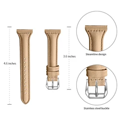 Premium Leather Replacement Bracelet Band - 18mm universal (Coffee)
