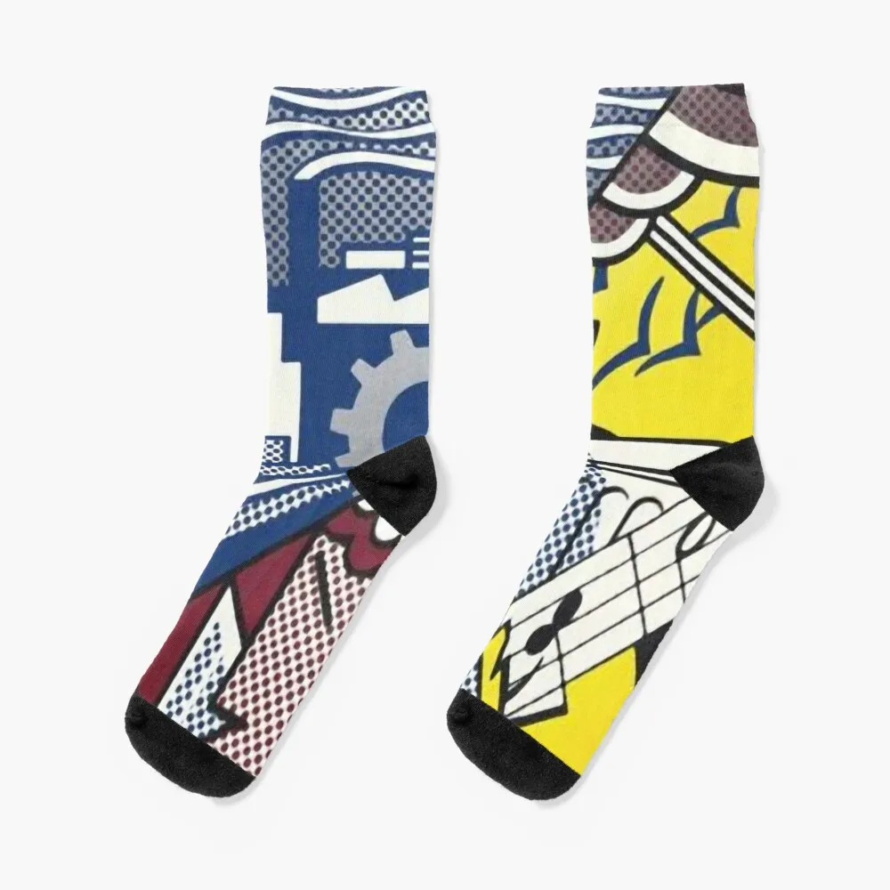 

Roy Lichtenstein | Industry and the Arts (1), 1969 Socks gifts custom Girl'S Socks Men's