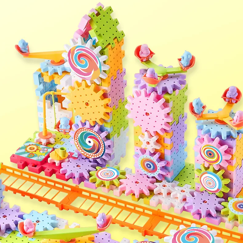 3D Electric Gears Model Building Blocks Plastic Bricks Educational Construction Toys for Children Gifts puzzle building block toy technical bricks