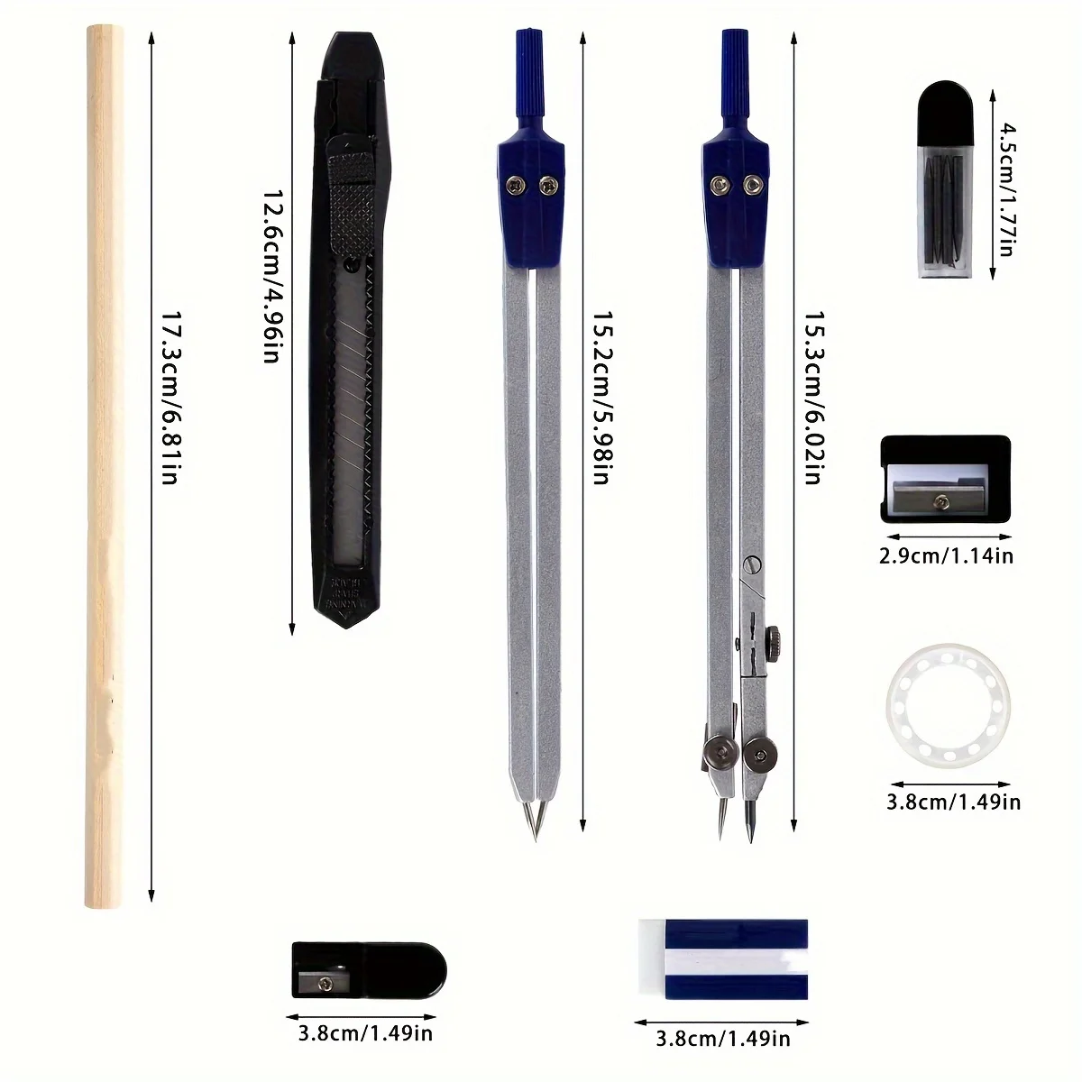 1PC multifunctional transparent suitcase drawing template for architects, engineers, DIY handymen, drafters, builders, roofers,