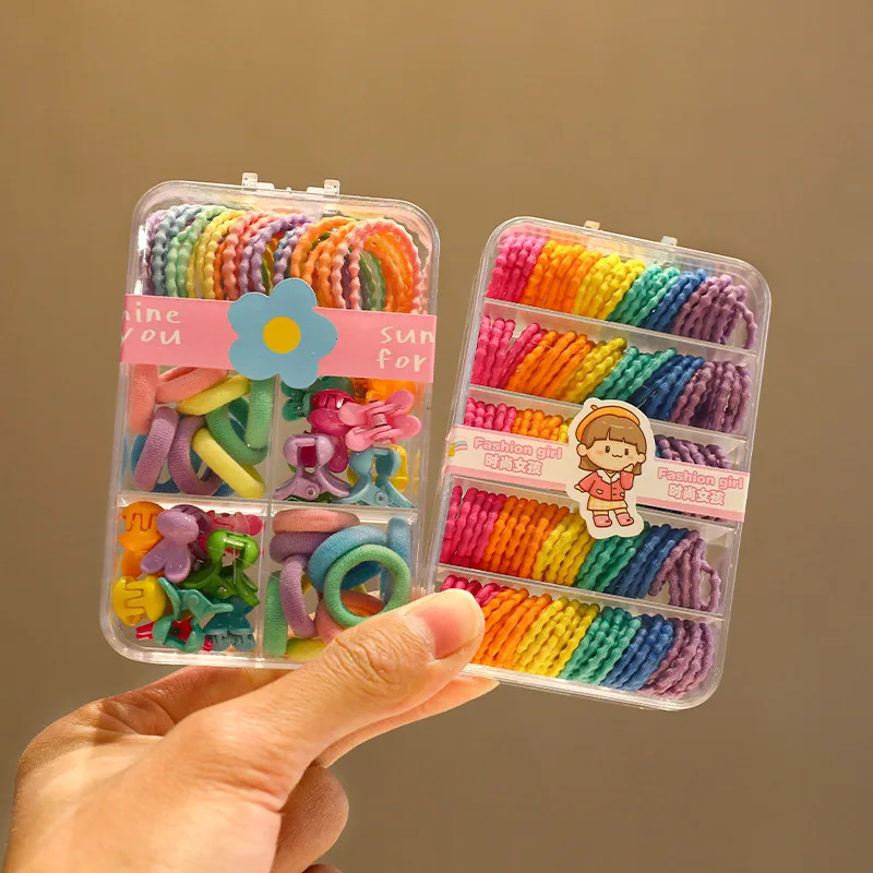 Colorful High-Elasticity Mini Hair Ties - 150 PCS, Gentle Nylon Spirals