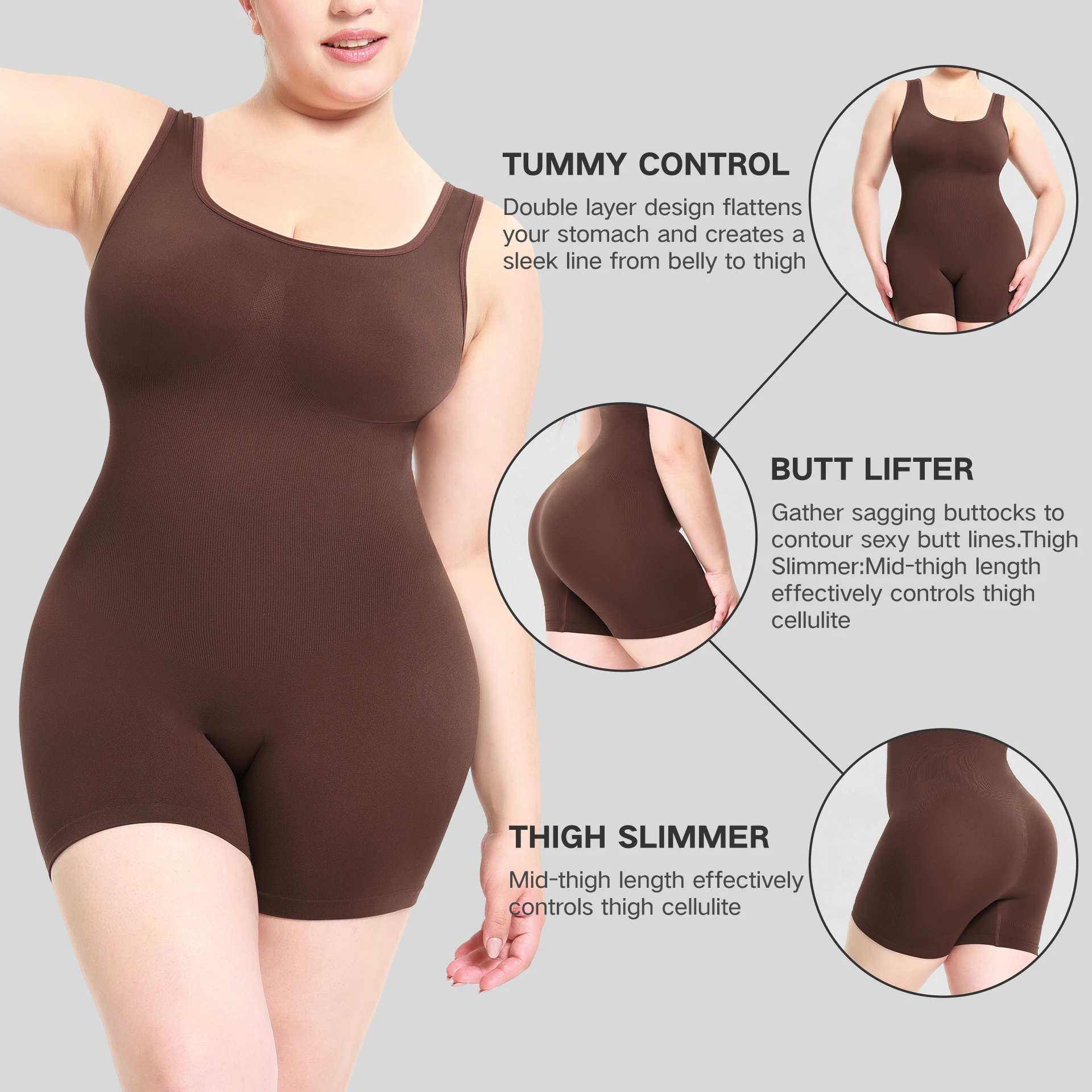 Women Full Body Shapewear Jumsuit Slimming Shaping Tummy Control Bodysuit Fashion Body Shaper Flat Tummy Jumsuit