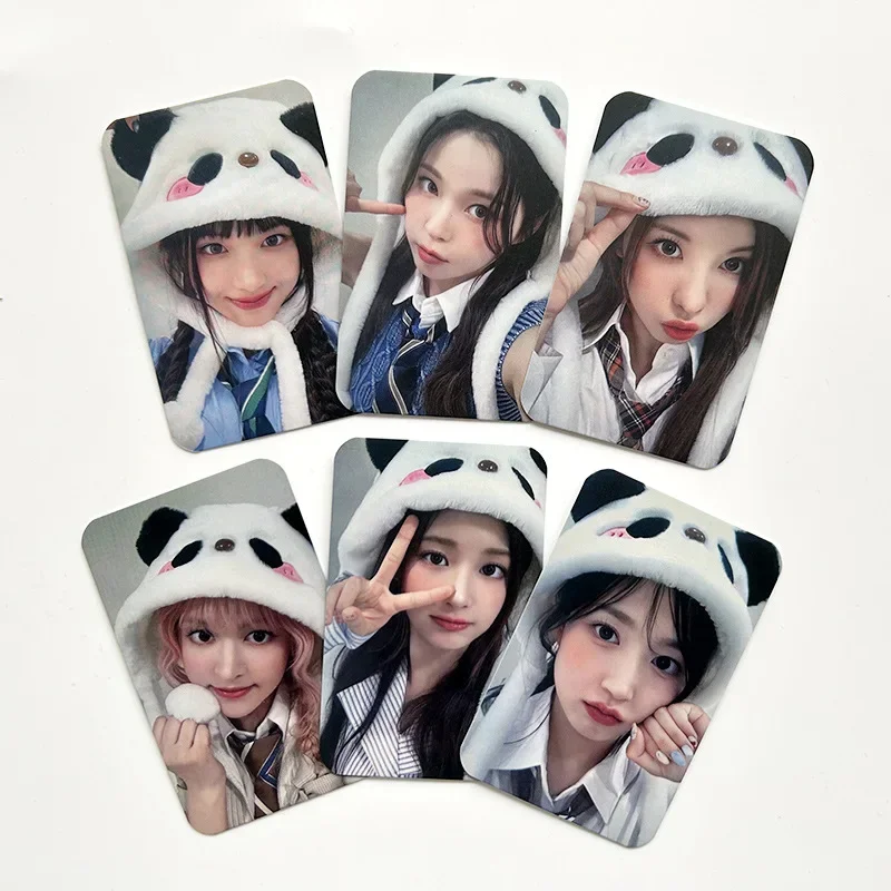 Kpop Idol NMIXX Ms Panda Photocard New Album HD Photo Print Pictures Lomo Cards Postcard For Fans Collection Gifts 6Pcs/Set