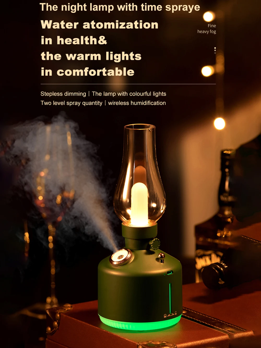 

280ML oil lamp Air Humidifier Ultrasonic Aromatherapy Diffusers Mist Maker Fragrance Essential Oil Aroma Difusor