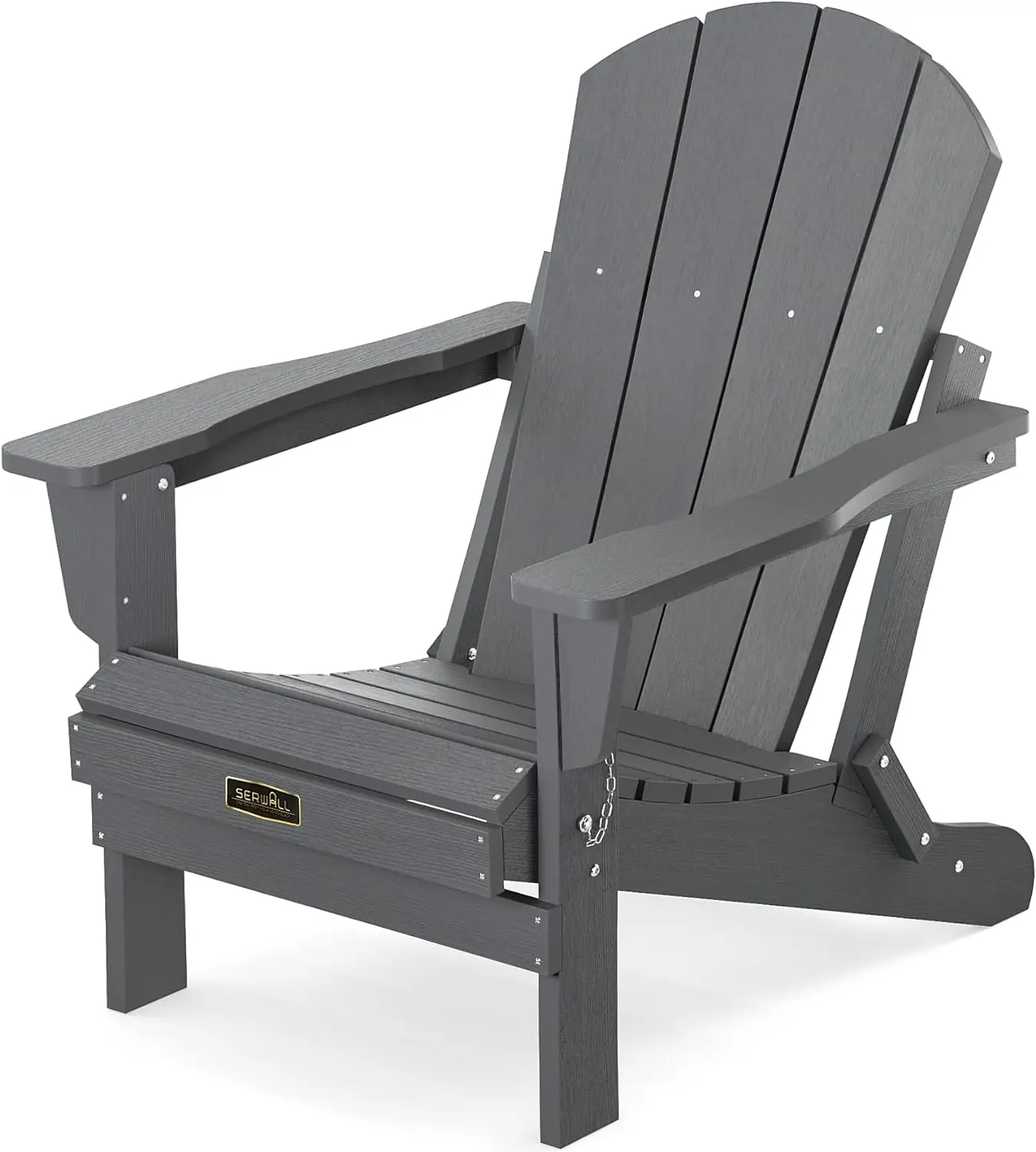 

SERWALL Adirondack Chair for Patio Garden Outdoors Fire Pit- (Folding Gray)