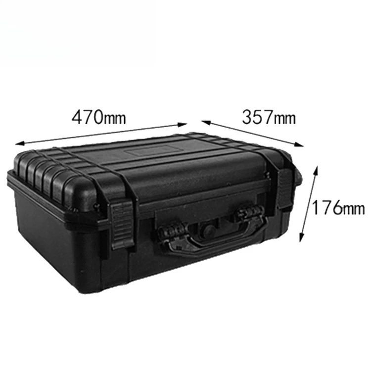 Mallette rigide professionnelle pour drone DJI FPV DPC087, poignée de transport ergonomique et serrures métalliques.