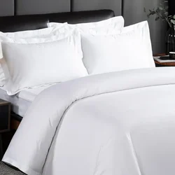 Luxury 100% Egypt Cotton 5 Stars Hotel  Quilt Cover Pure Cotton Satin Strip Bed Line Duvet Cover Gray  Blue Gold Pillowcases 1pc