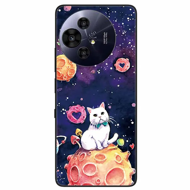 Floral Relief Painted Soft Silicone Phone Case - 6.8