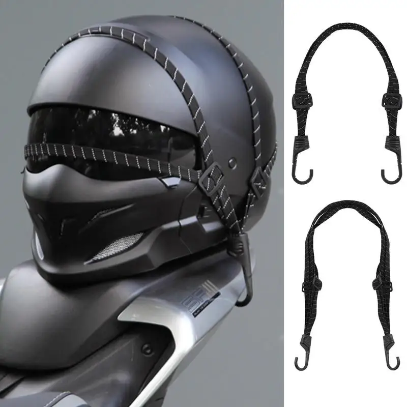 Motorcycle Bungee Cords With Hook Motorcycle Binding Rope Multi-function Reflective Luggage Rope For Hat Scooter Binding Elastic