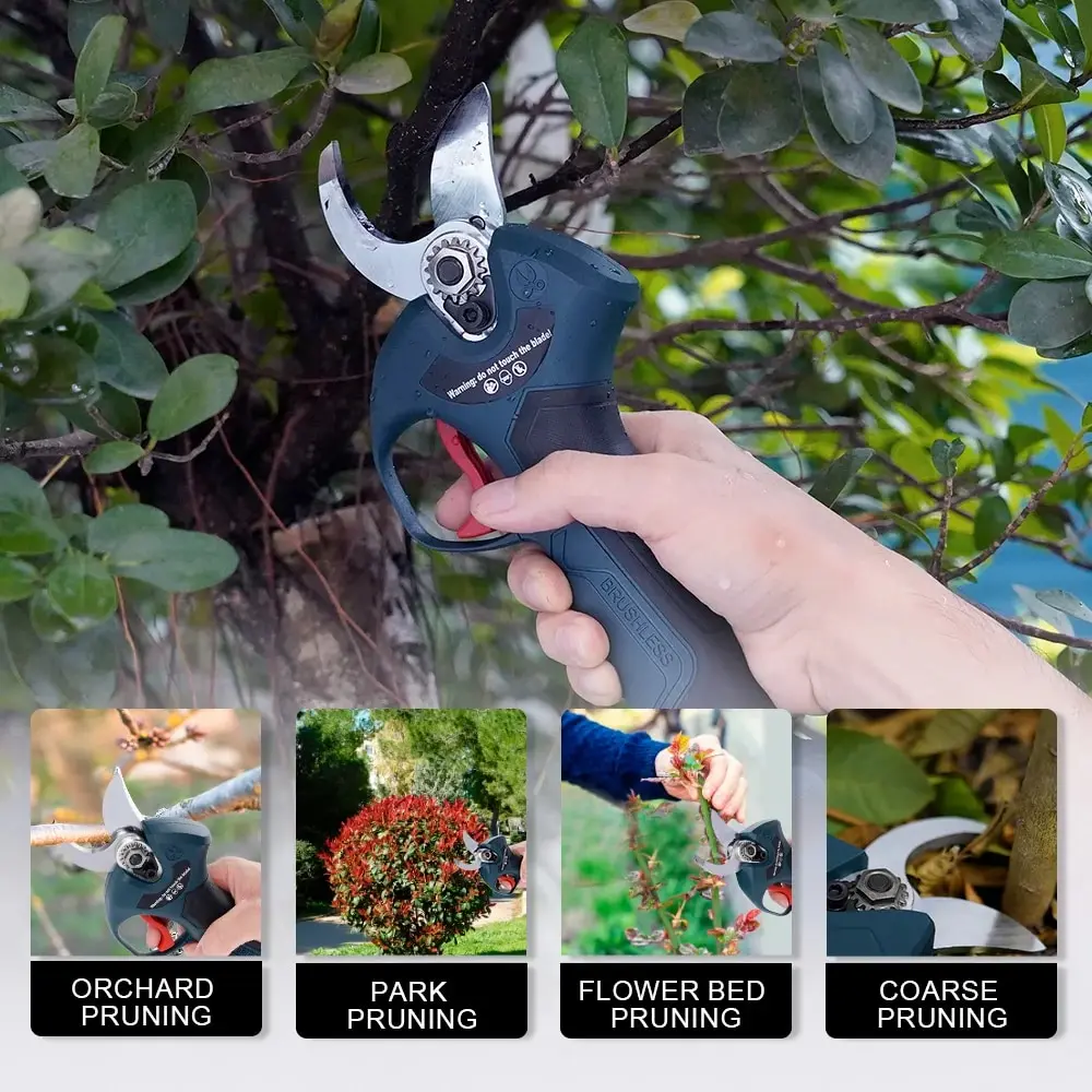 Hormy Gardens Brushless Electric Cordless Pruner Fruit Tree Orchard Shrub Branch Efficient Pruning Shears For BOSCH 12V Battery 3