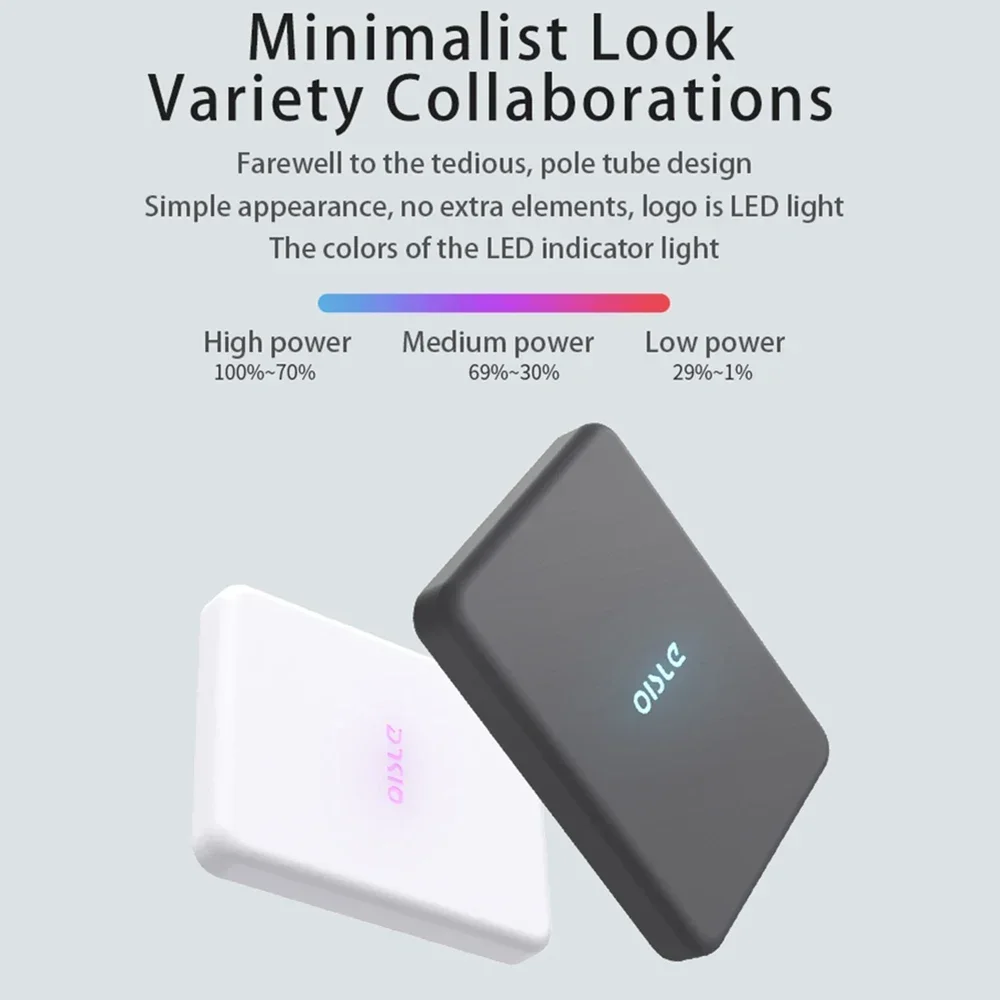 OISLE 마그네틱 무선 휴대용 내장 배터리, 4225mah 배터리, 아이폰 16, 15 미니 프로 맥스, 보조배터리 울트라 충전기, Qi Mag 세이프 뱅크