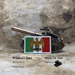 Exquisite High - Quality Italian Flag Tactical Embroidery Patch with Versatile Attachment Options (AH37 - 1 Velcro)