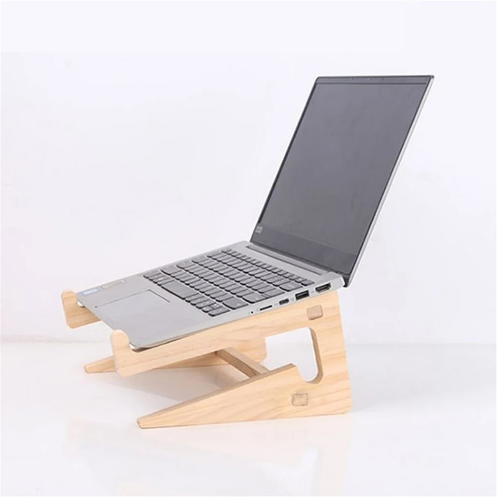 Wood Laptop Stand For Desk Universal PC Notebook Bracket For 11-17 inch Macbook  Air Pro Hp Dell Detachable Lapdesk Support Base - AliExpress