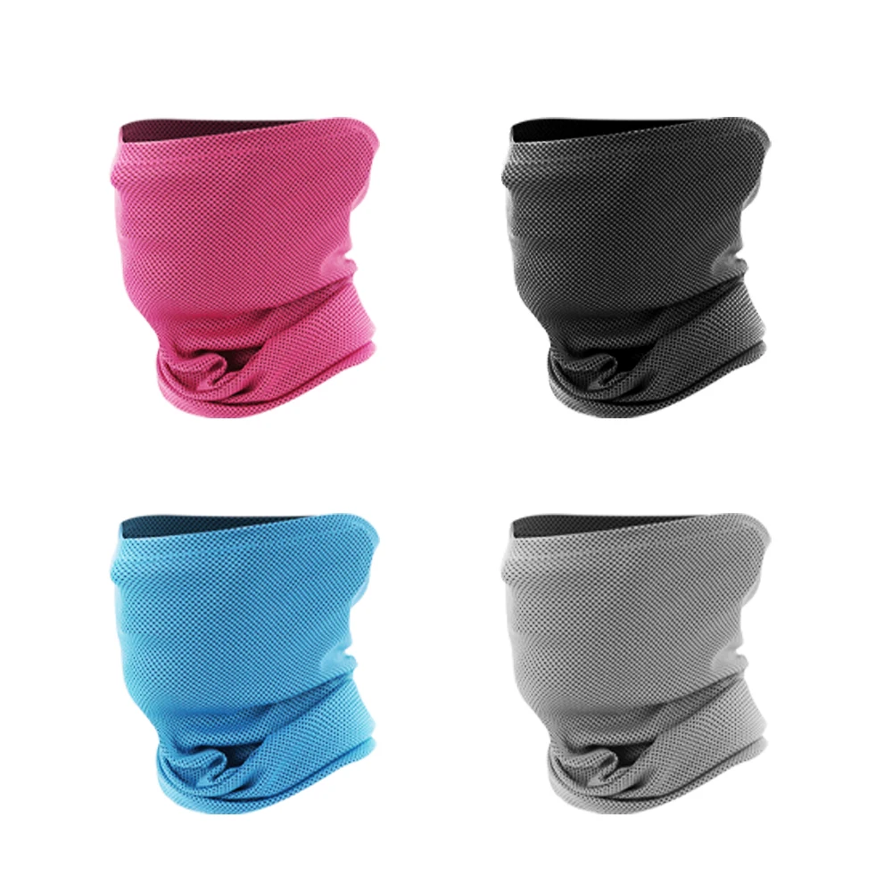 Ice Silk Full Face Mask UV Protection Cycling Mask Breathable Neck Wrap Headwear Outdoor Sport Running Sunscreen Face Scarf