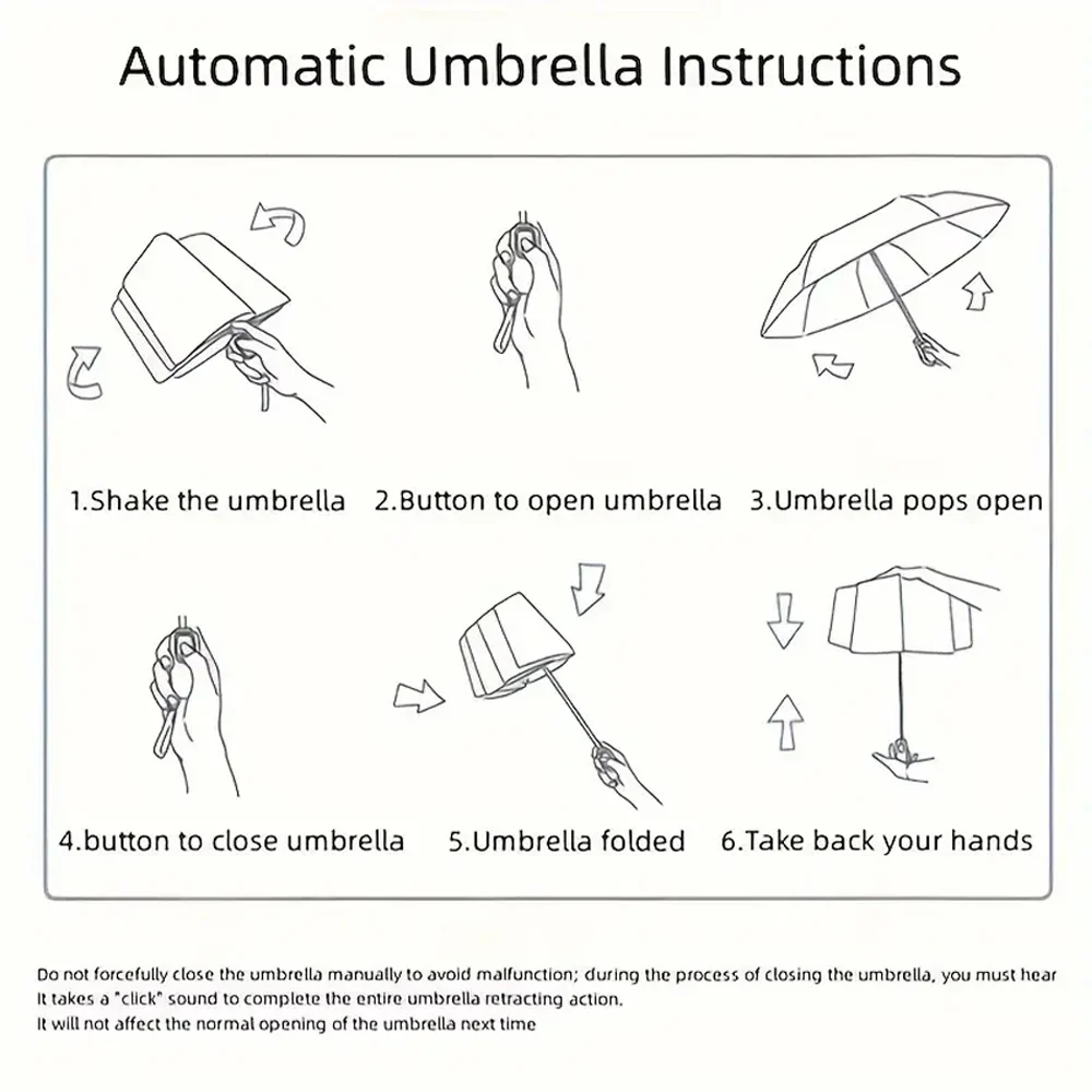 Windproof Travel Umbrella Wind Resistant Small-Compact Light Automatic Strong Steel Shaft Mini Folding and Portable