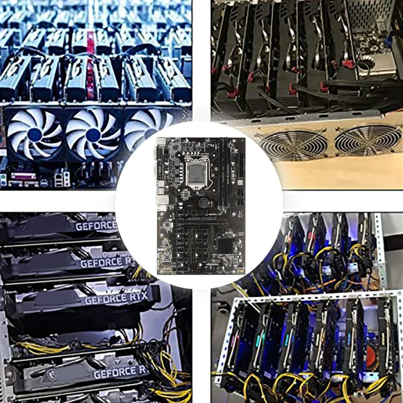 B250 BTC Mining Motherboard With G3900 CPU+8G DDR4 RAM+Fan+Screwdriver 12 PCIE Graphics Slot LGA1151 DDR4 DIMM SATA3.0 best computer motherboard for gaming