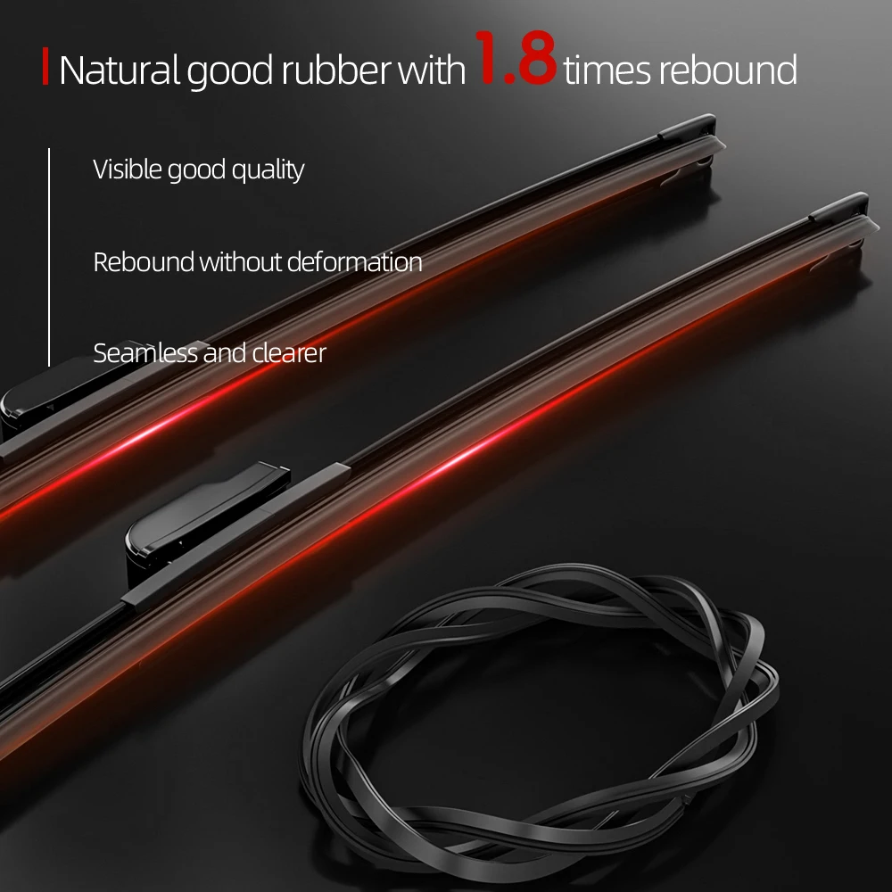 For Mitsubishi Lancer 7 8 9 2003-2023 2008 2016 2017 2018 2020 2pcs Front Windshield Wiper Blades Windscreen Wipers Carbon Fibre 5
