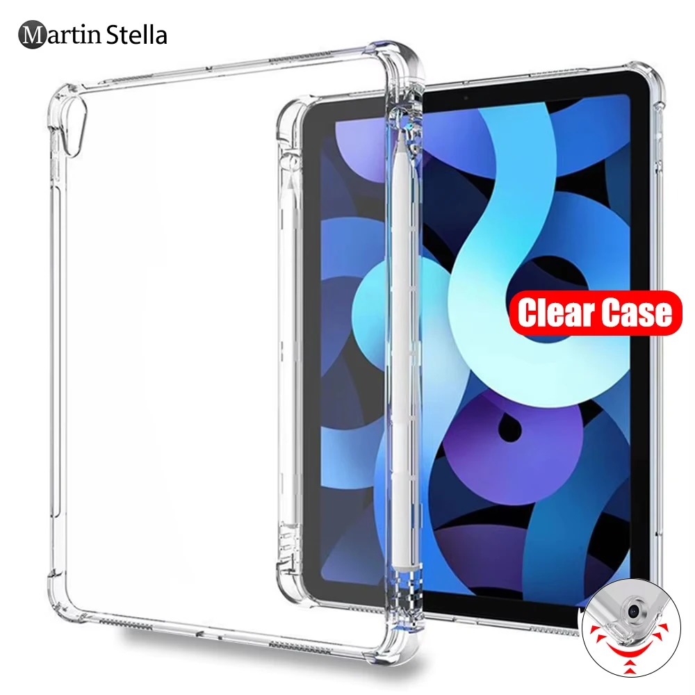 Clear Case For Ipad Pro 9th Generation With Pencil Holder Cover Ipad Mini 6 Air 5 4 3 2 1 10th 8 7 5 Tpu Case
