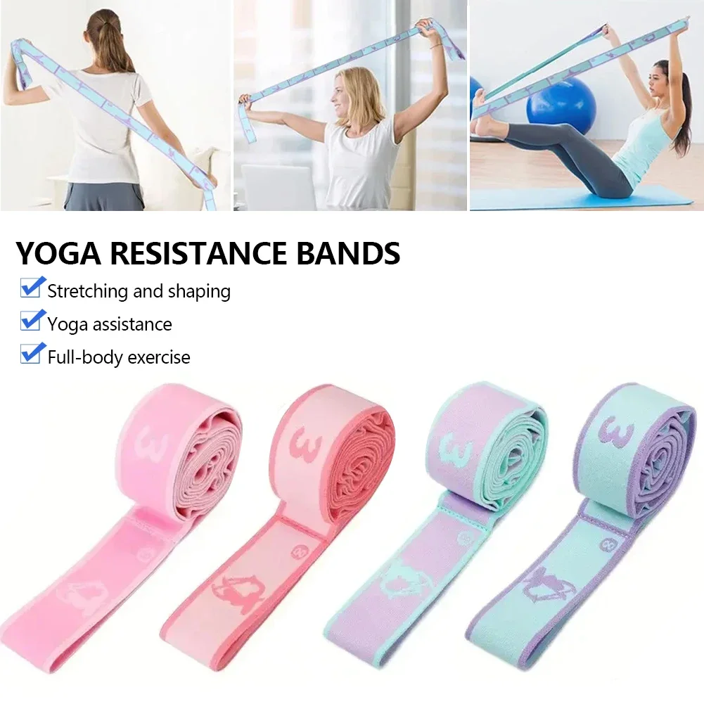 Resistance Band Yoga Auxiliary Stretching Belt Latin Training Elastic Bands Children Adults Pilates Dance Loop Fitness Tension