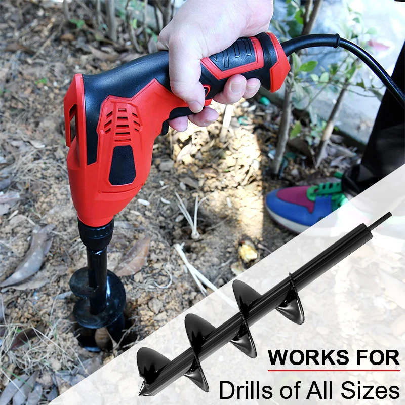 Spiral Hole Drill Garden Planting Drill Bit Portable Hole Digger