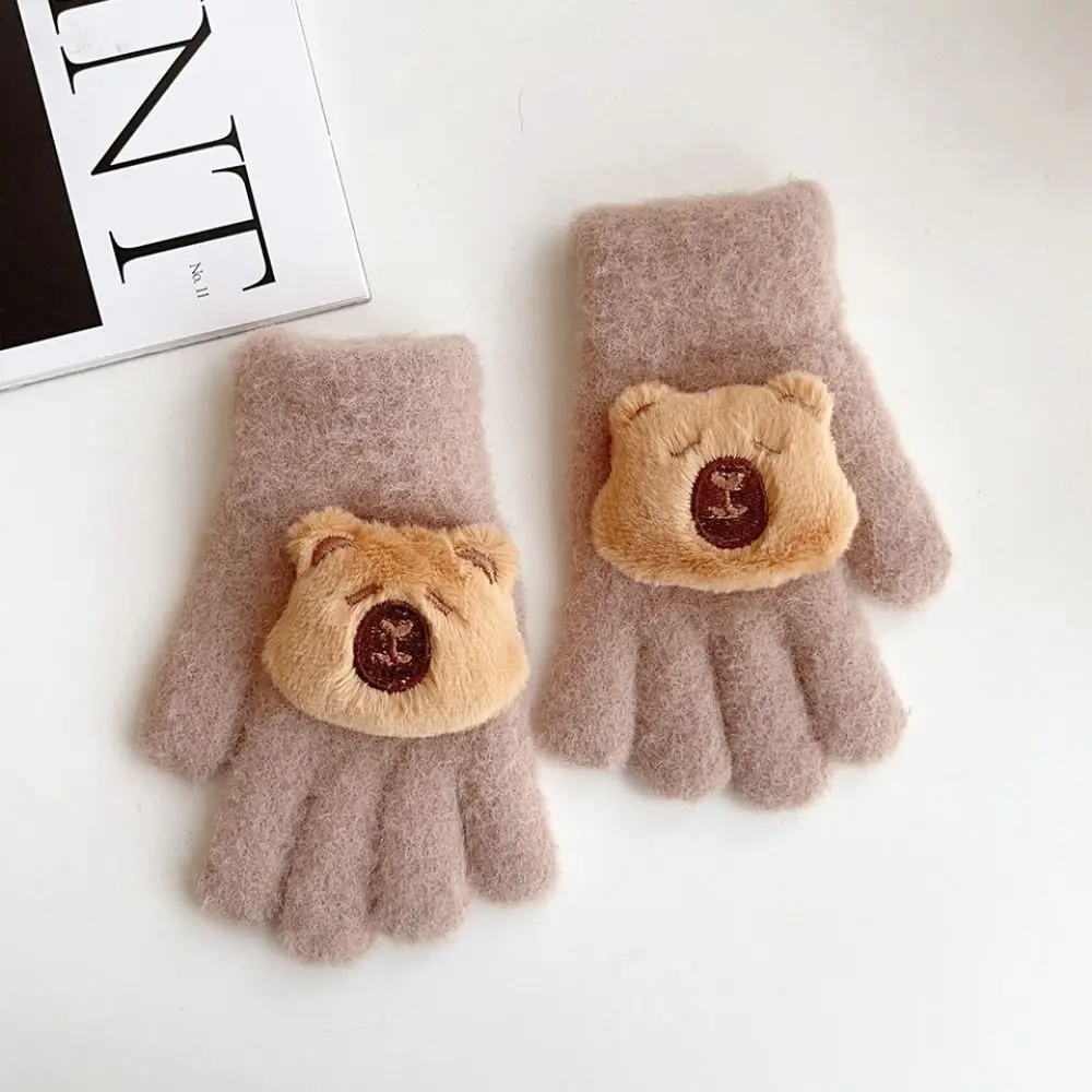Knitted Kawaii Mittens Thicken Skiing Gloves Outdoor